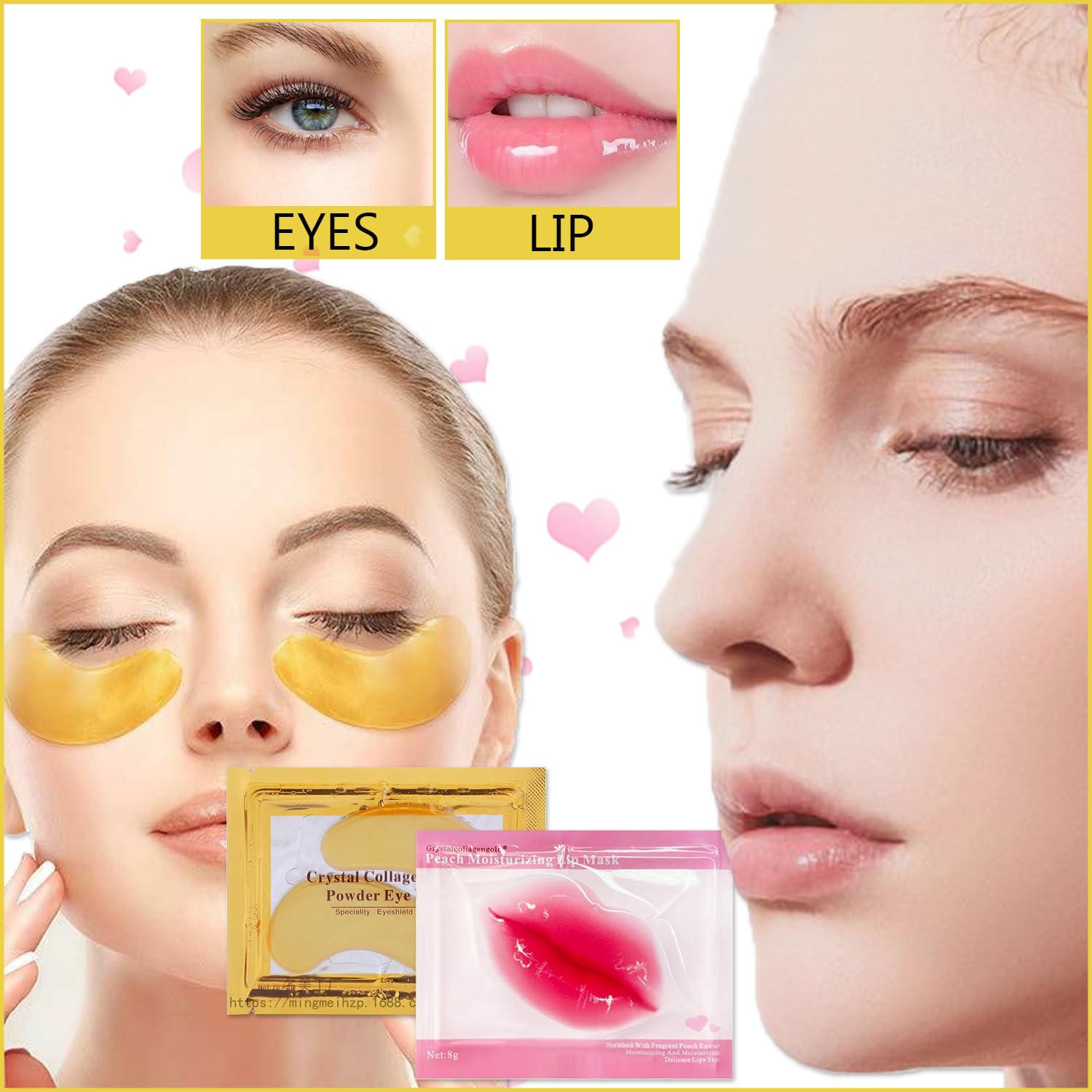Sulily eye mask 24K gold close-up for refreshed under-eye look.