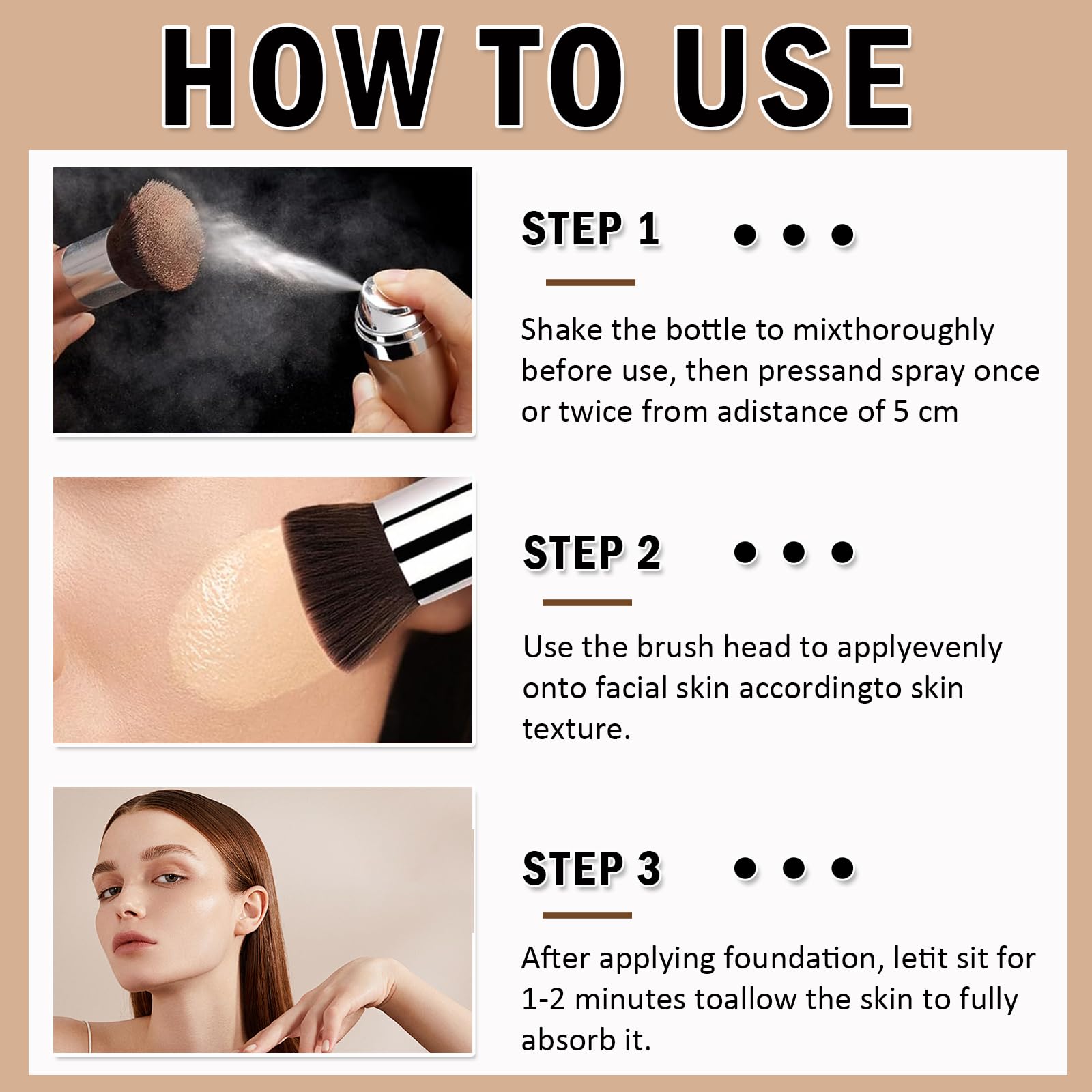Fine micron mist from Sulily airbrush foundation for breathable coverage