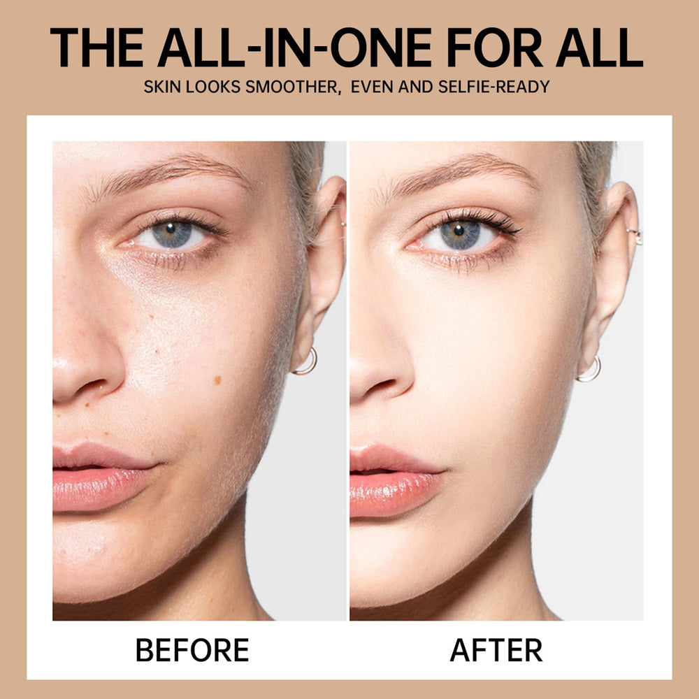 Soft matte finish from Sulily airbrush foundation on skin