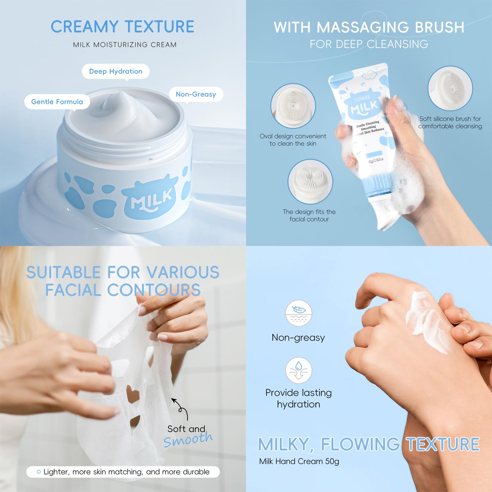 Sulily Milk Skincare Set moisturizer cream gives lasting hydration for daily wear