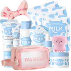 Sulily Milk Skincare Set toner bottle supports hydration during the morning routine