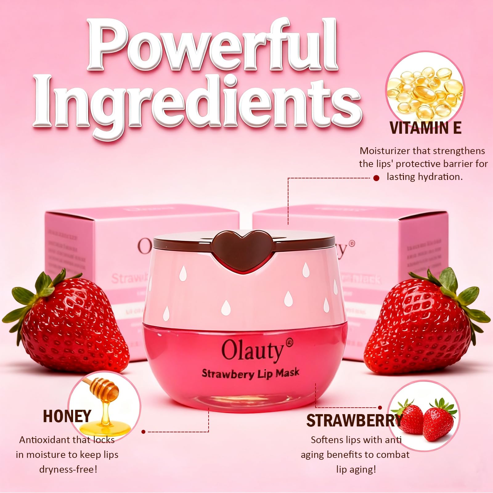 Sulily Strawberry honey balm bottle design emphasizes flavor and style