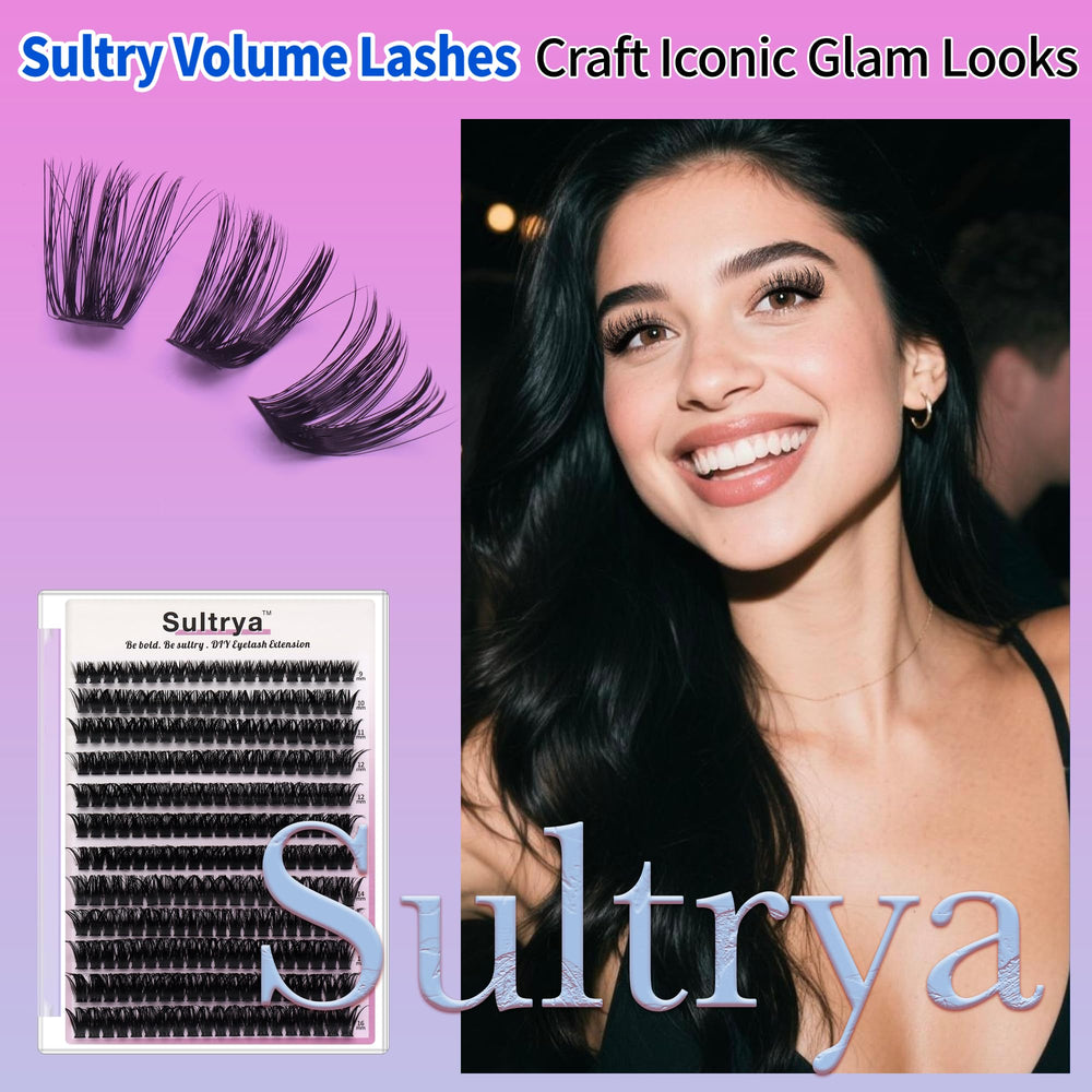 Sultrya DIY eyelash extensions application demonstrates easy at-home styling for beginners.