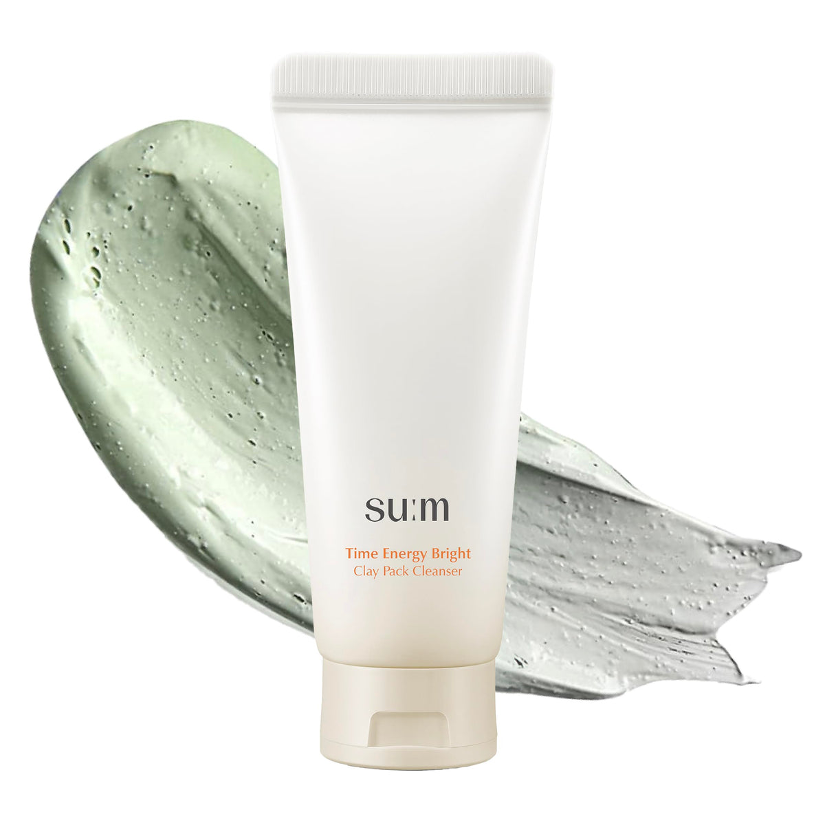 SU:M One Minute Clay Pack bottle closeup for pore cleansing.