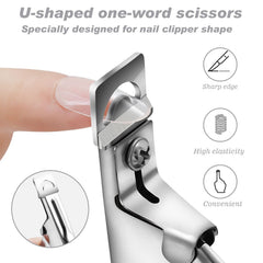 SUMAJU acrylic nail clipper with ergonomic curved handle in use