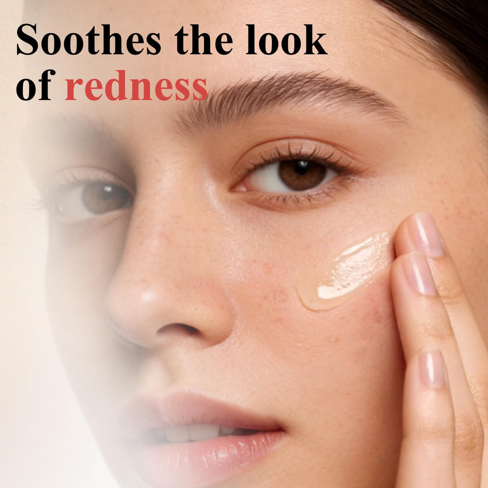 Sumax Relief Serum applied on arm shows non sticky feel.