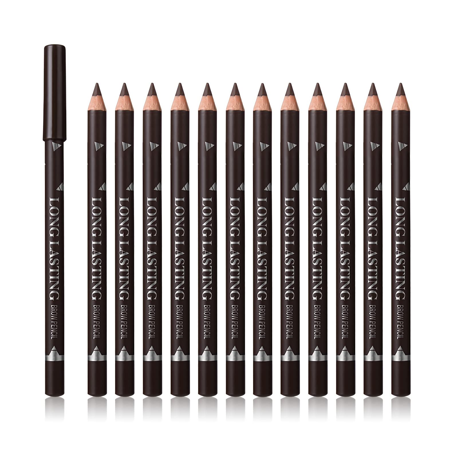 SUMEITANG 12-piece brow pencil set display for quick, natural brow enhancement.