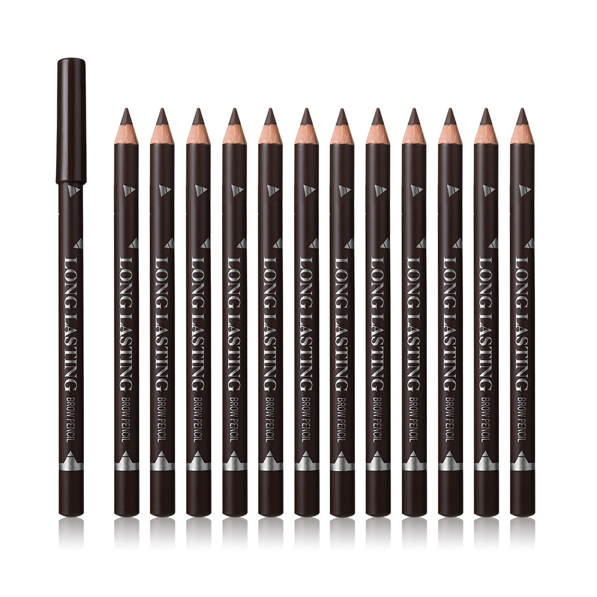 SUMEITANG 12-piece brow pencil set display for quick, natural brow enhancement.