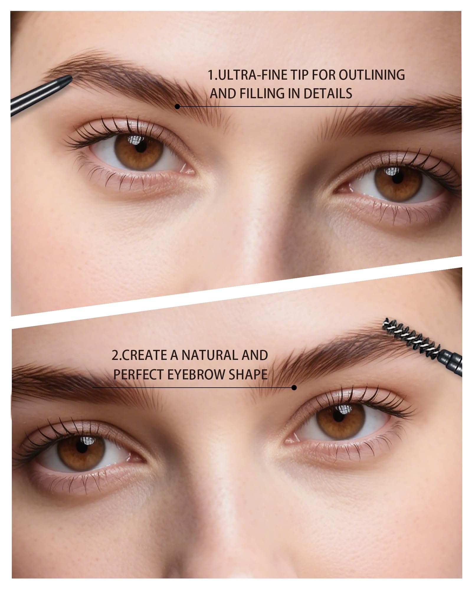 SUMEITANG brow spoolie blends and buffs for seamless shading