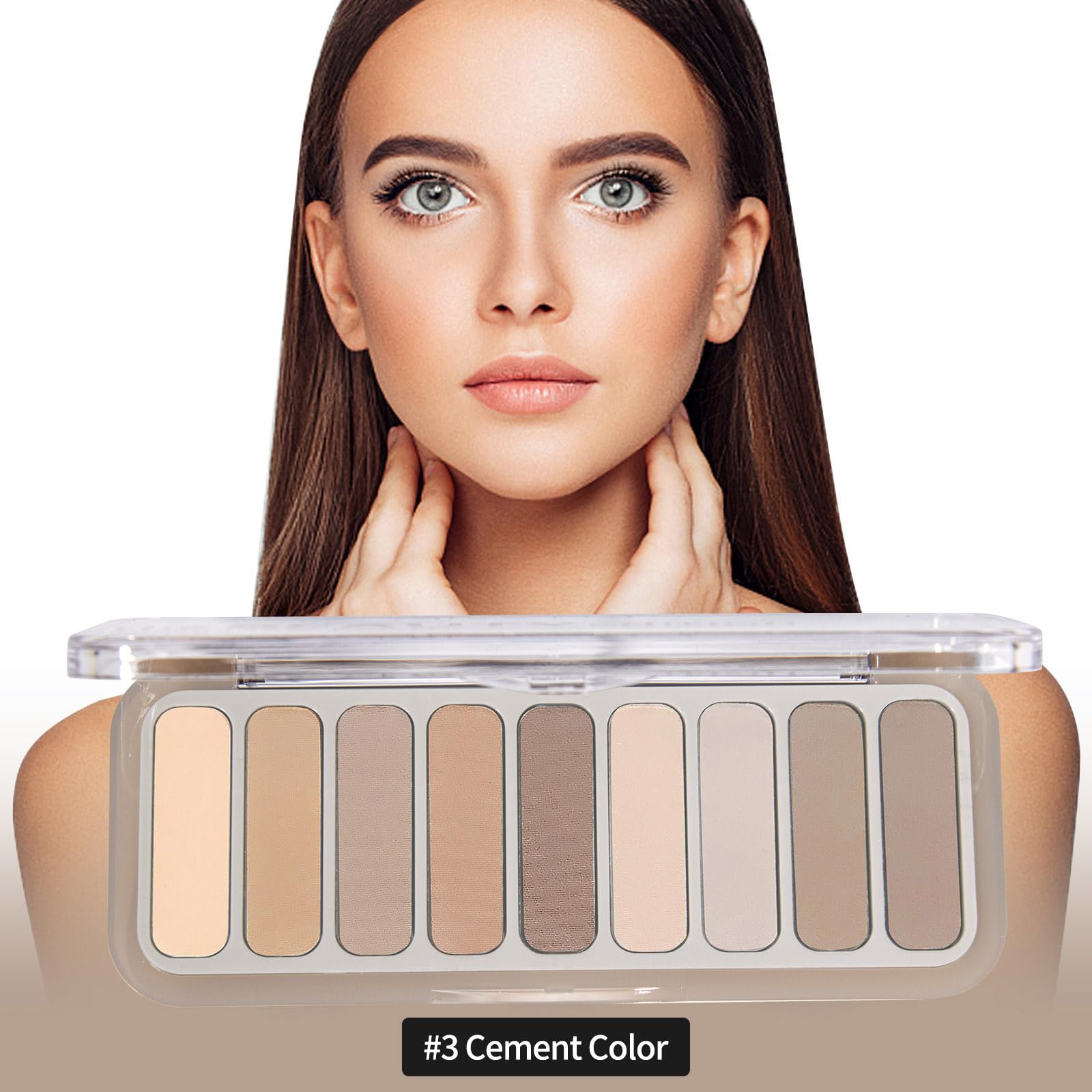 SUMEITANG compact case with matte shadows for on-the-go touch-ups.