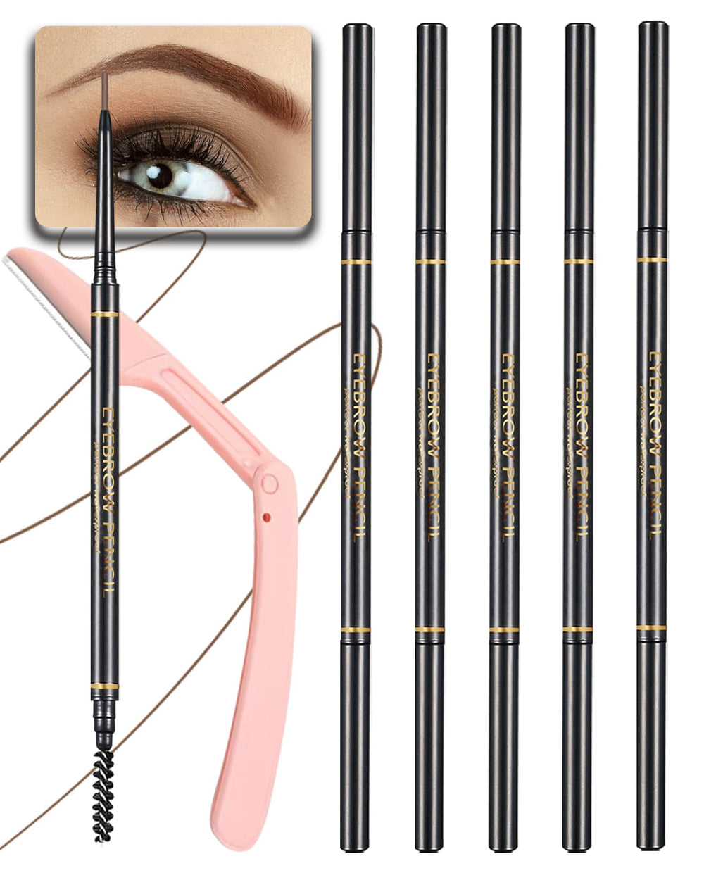 SUMEITANG dark brown brow pencil box for precise artistry and long-lasting color
