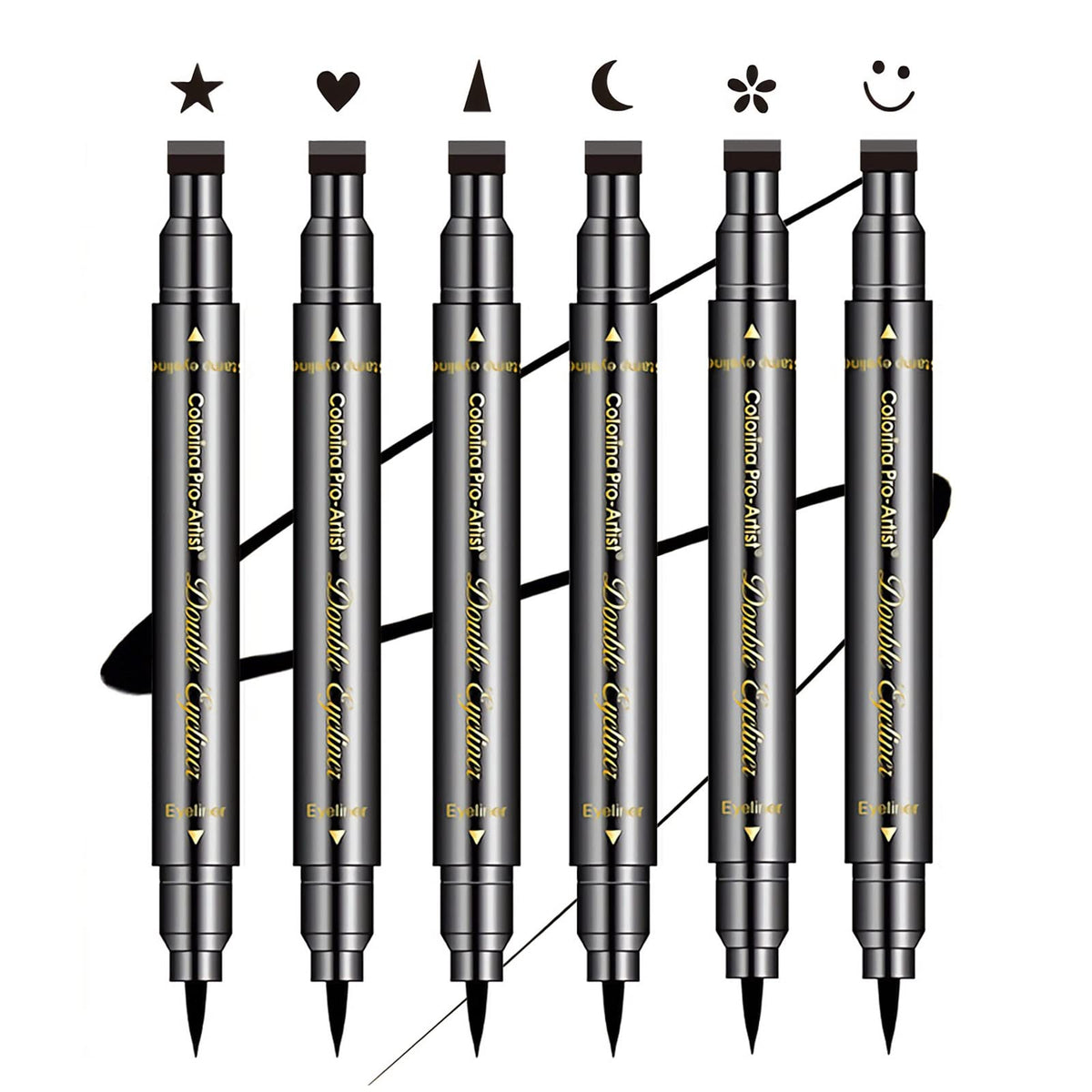 SUMEITANG double-headed eyeliner stamps set for precise lines and quick shaping
