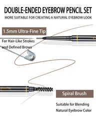 SUMEITANG dual-ended eyebrow pencil with spoolie for easy blending.