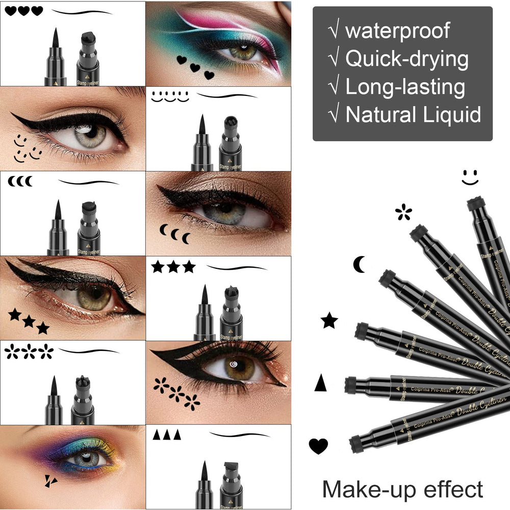 SUMEITANG flower stamp eyeliner for romantic decorative detail
