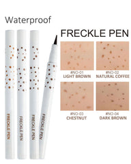 SUMEITANG Freckle Pen color swatches shown on skin for shade matching.