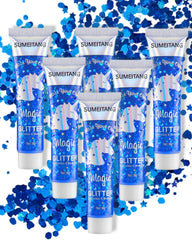 SUMEITANG glitter gel white shimmer for face and body glow at festivals