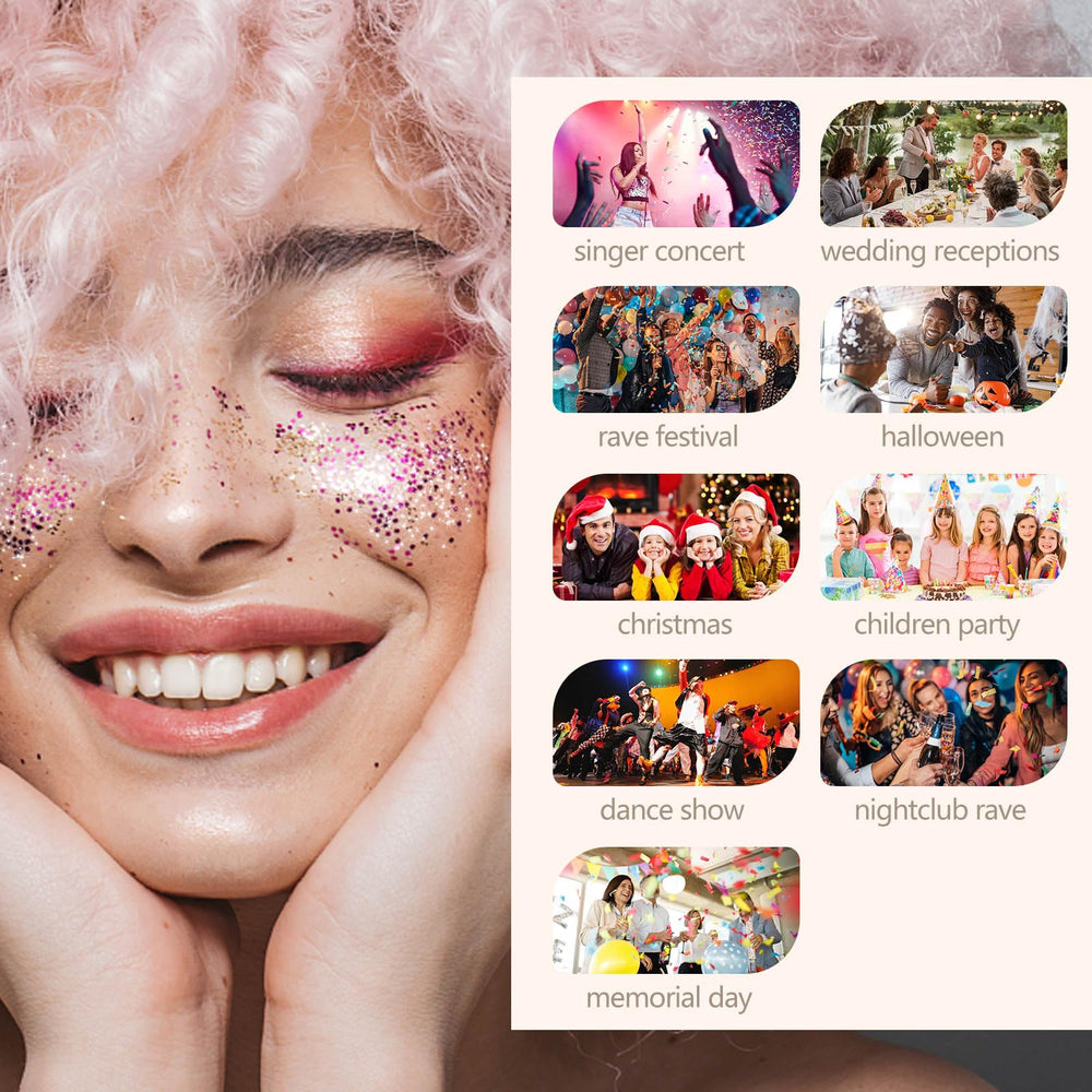 SUMEITANG Glitter gel bottle pour enables quick touch-ups.