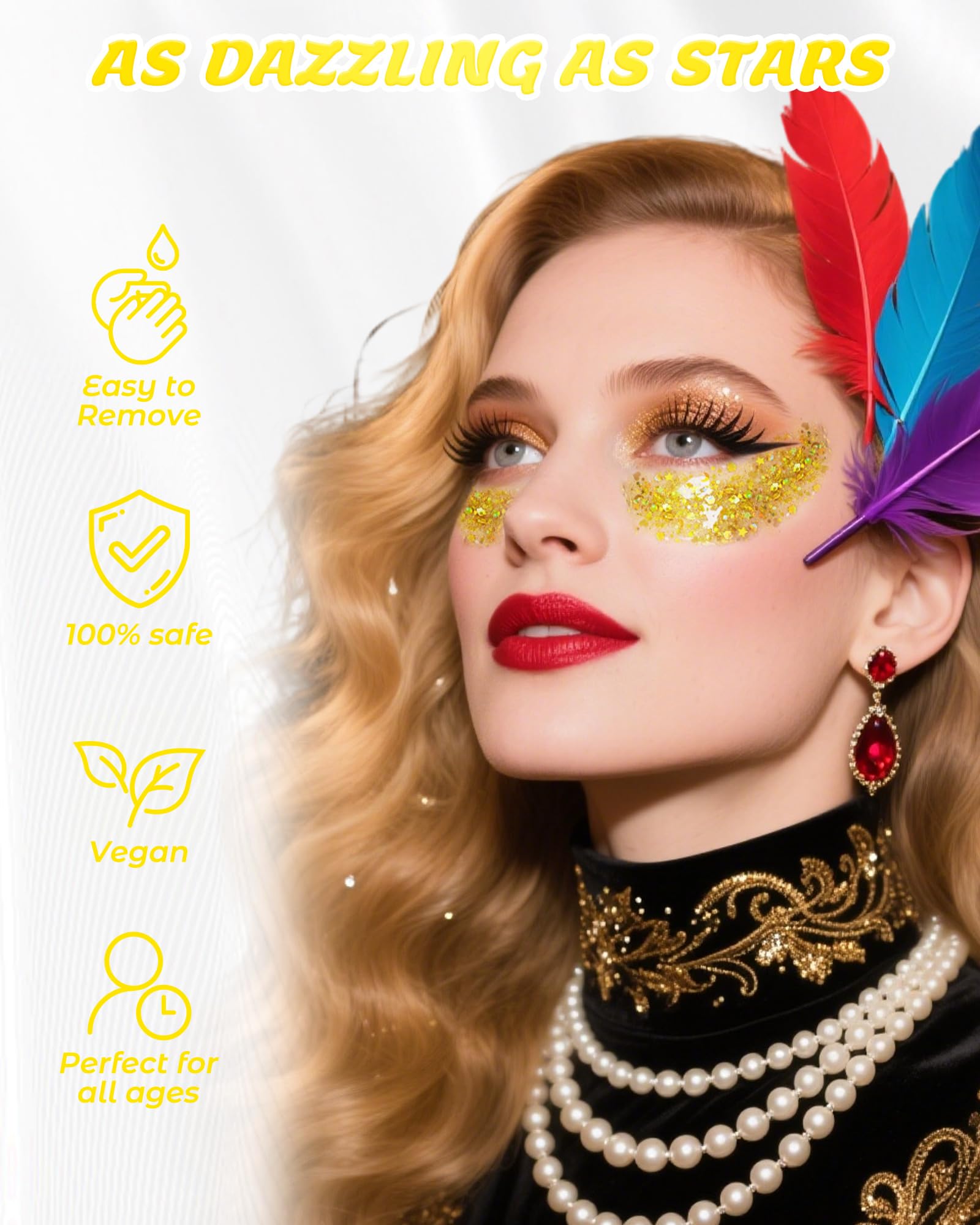 SUMEITANG Glitter gel at concerts provides high-impact sparkle.