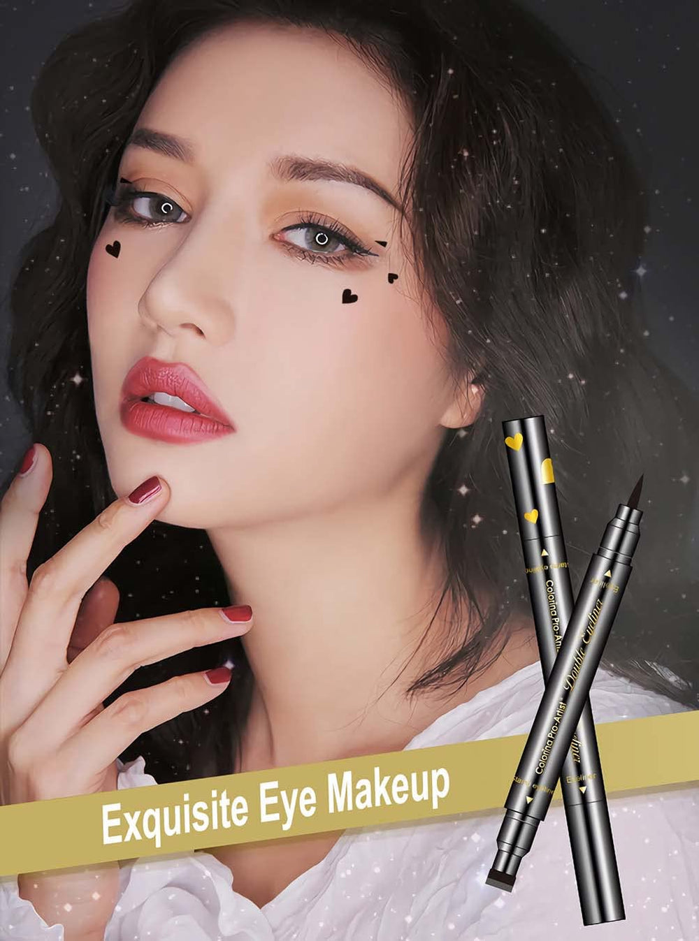 SUMEITANG heart stamp eyeliner for cute eye embellishment