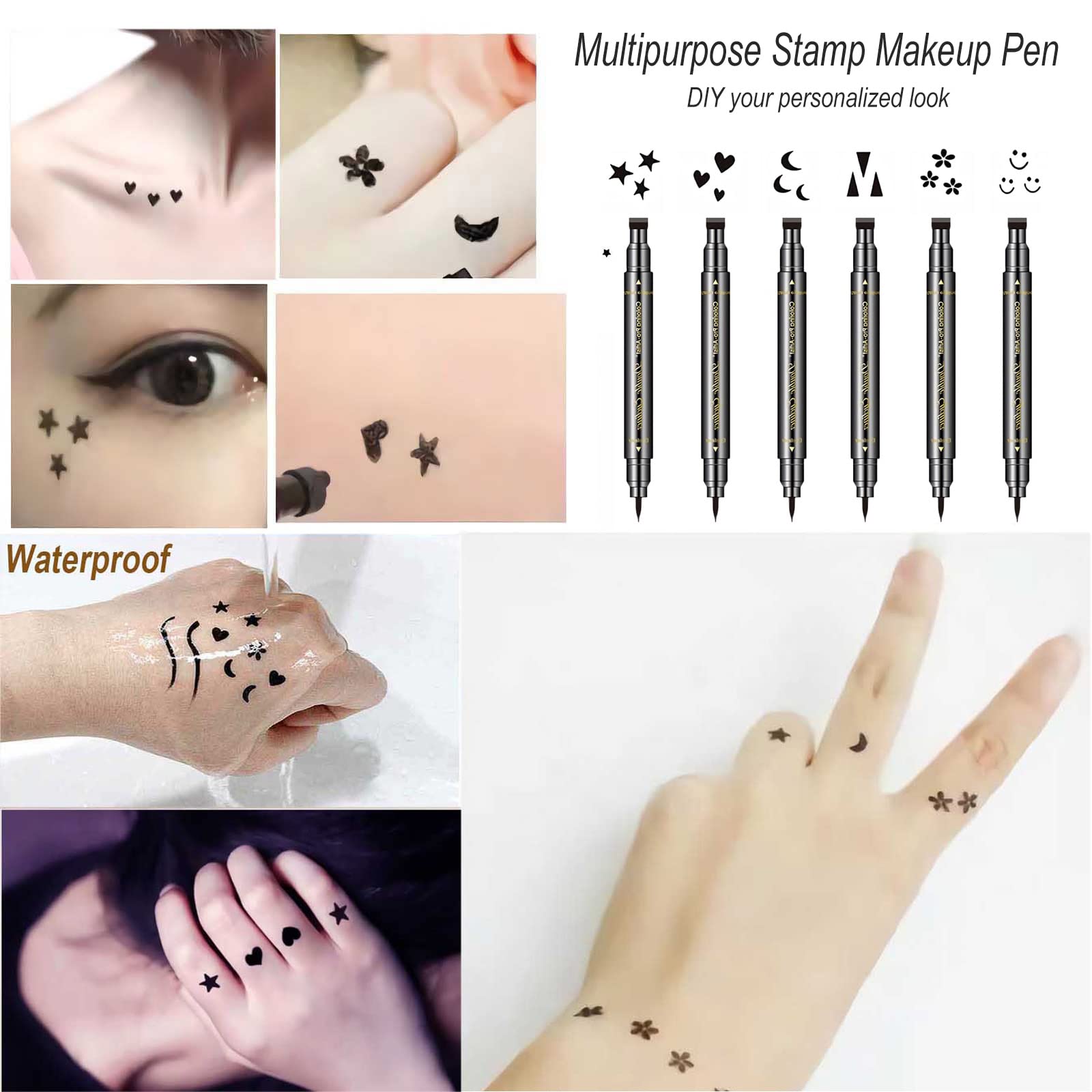 SUMEITANG smiley stamp eyeliner for expressive, fun looks