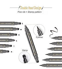 SUMEITANG triangle stamp eyeliner for edgy, quick decoration