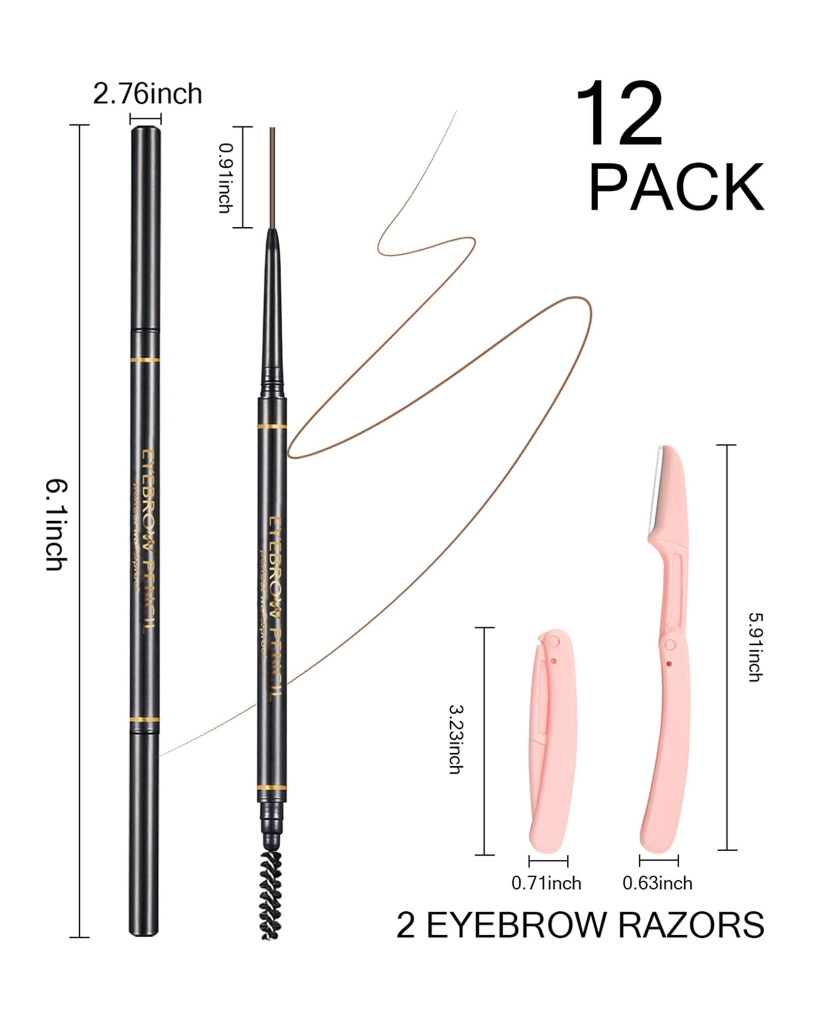 SUMEITANG waterproof pigment keeps brows defined all day