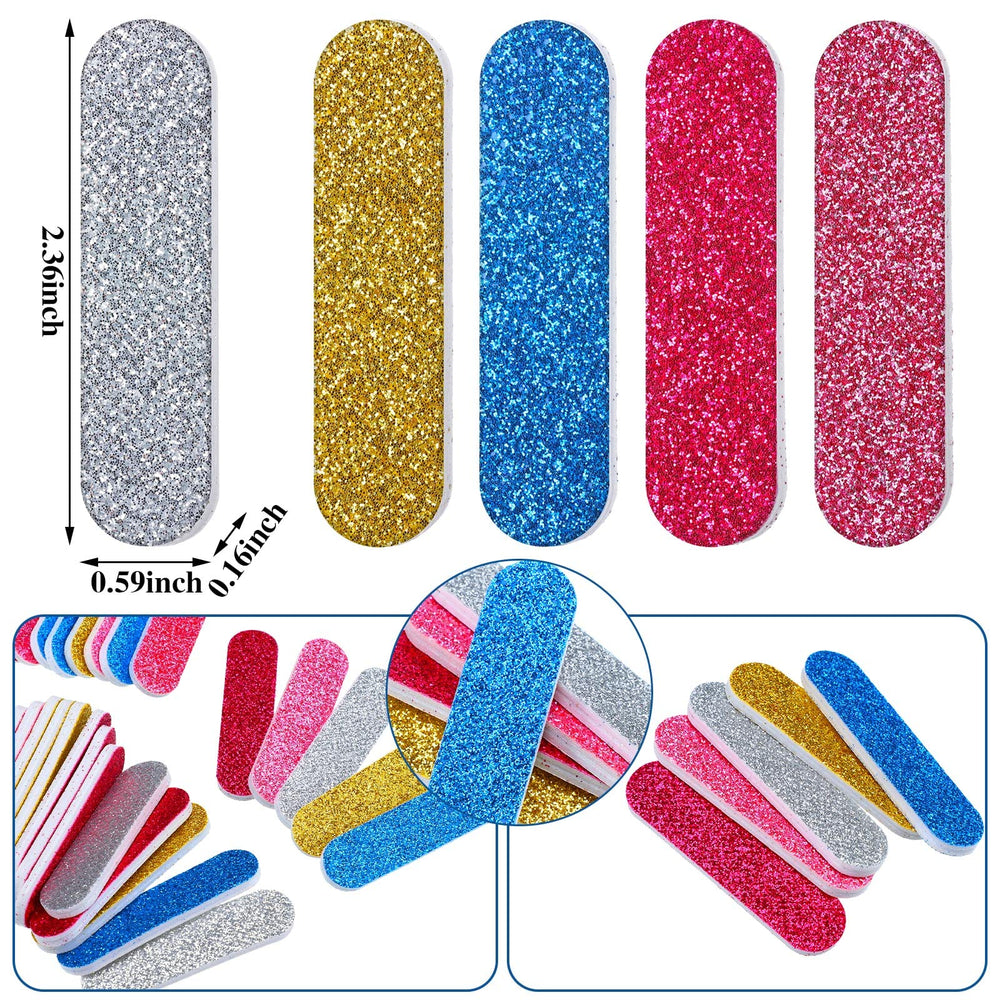 Sumind mini emery board with rough and fine surfaces for filing.