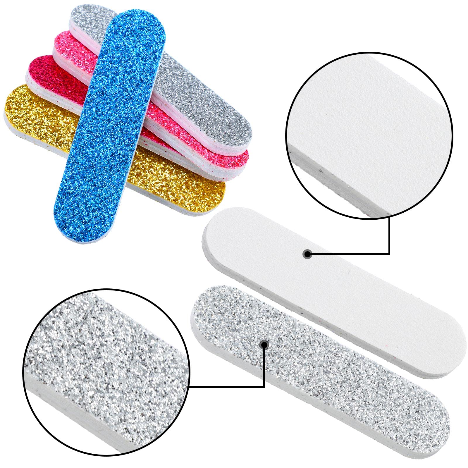 Sumind nail file measures 2.36 x 0.59 inches for precise shaping.