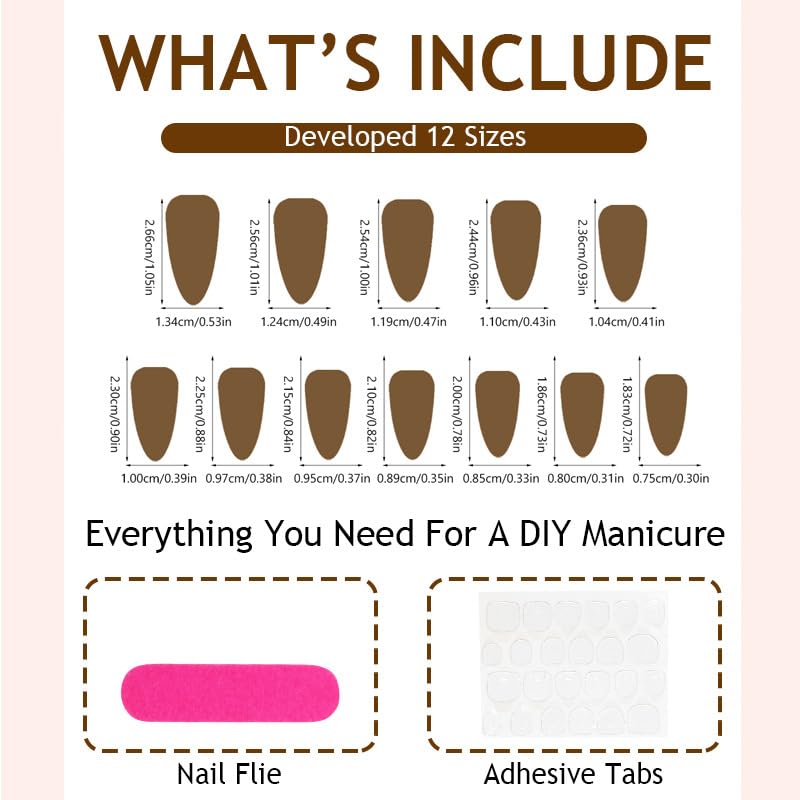 SUMINGGO included nail file for easy shaping and length customization.