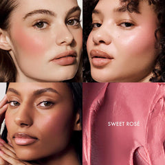 Summer Fridays Blush Butter Balm lip tint application on lips for natural glow.