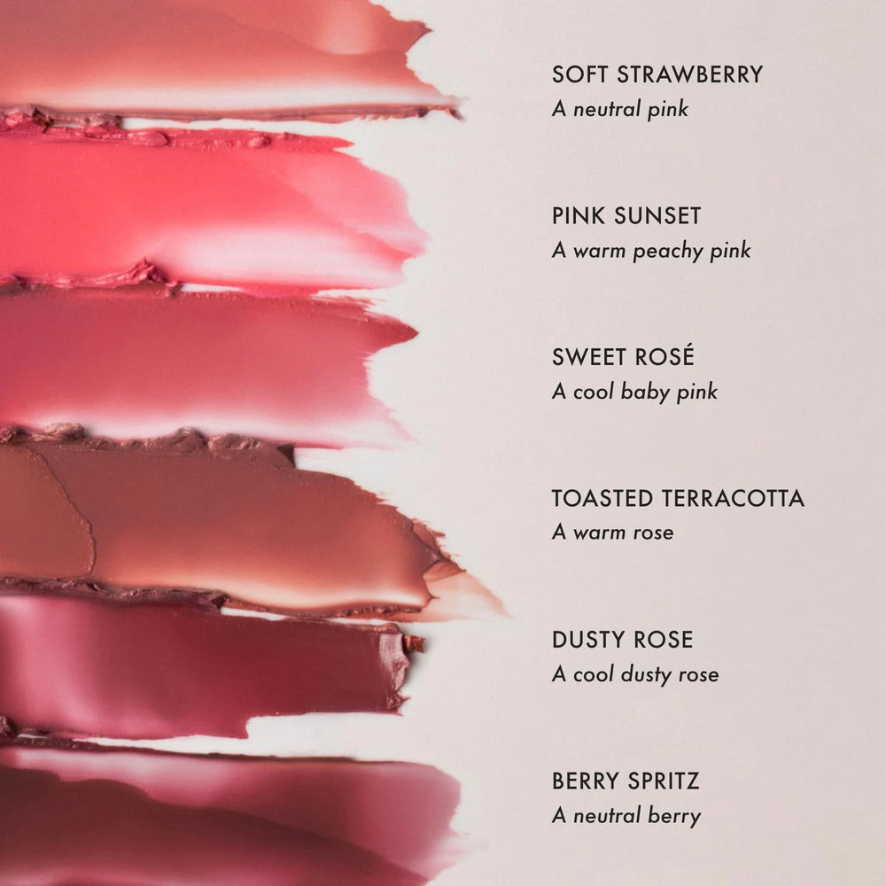 Summer Fridays Blush Butter Balm packaging display featuring compact design.