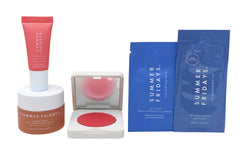 Summer Fridays Blush Butter Pink Sunset with soft pink flush and buttery texture.