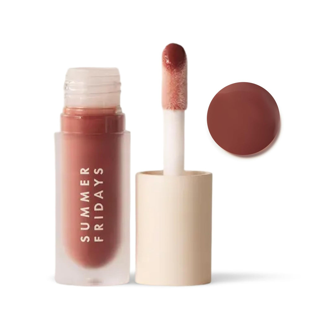 Summer Fridays Dream Lip Oil bottle close-up with glossy hydration.