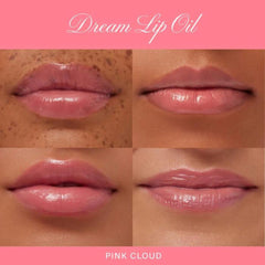 Close-up of Dream Lip Oil on lips highlighting deep moisture.