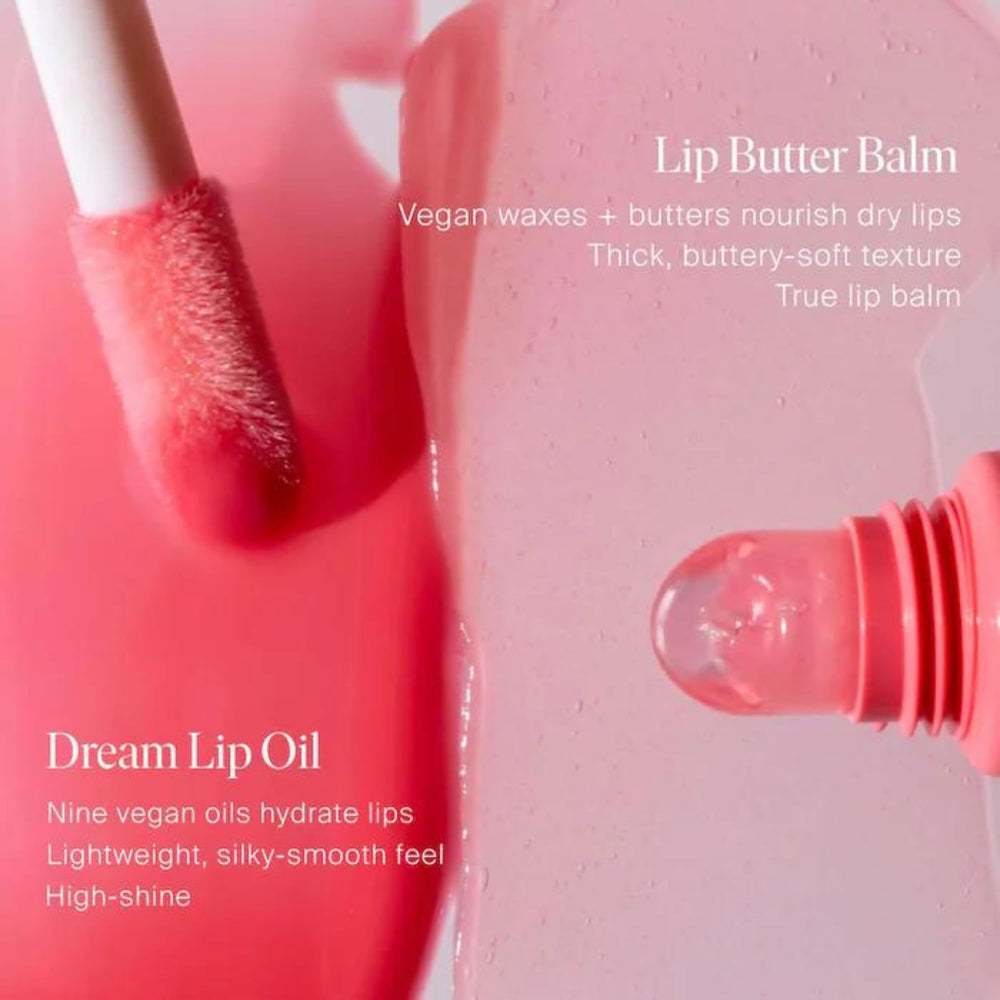 Dream Lip Oil worn over color for added dimension and shine.