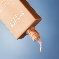 Close-up of illuminated skin from Summer Fridays Illuminating Drops