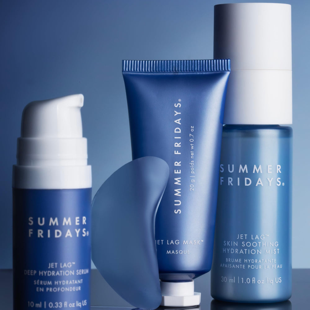 Jet Lag Mask + Moisturizer jar close-up highlighting hydrating formula