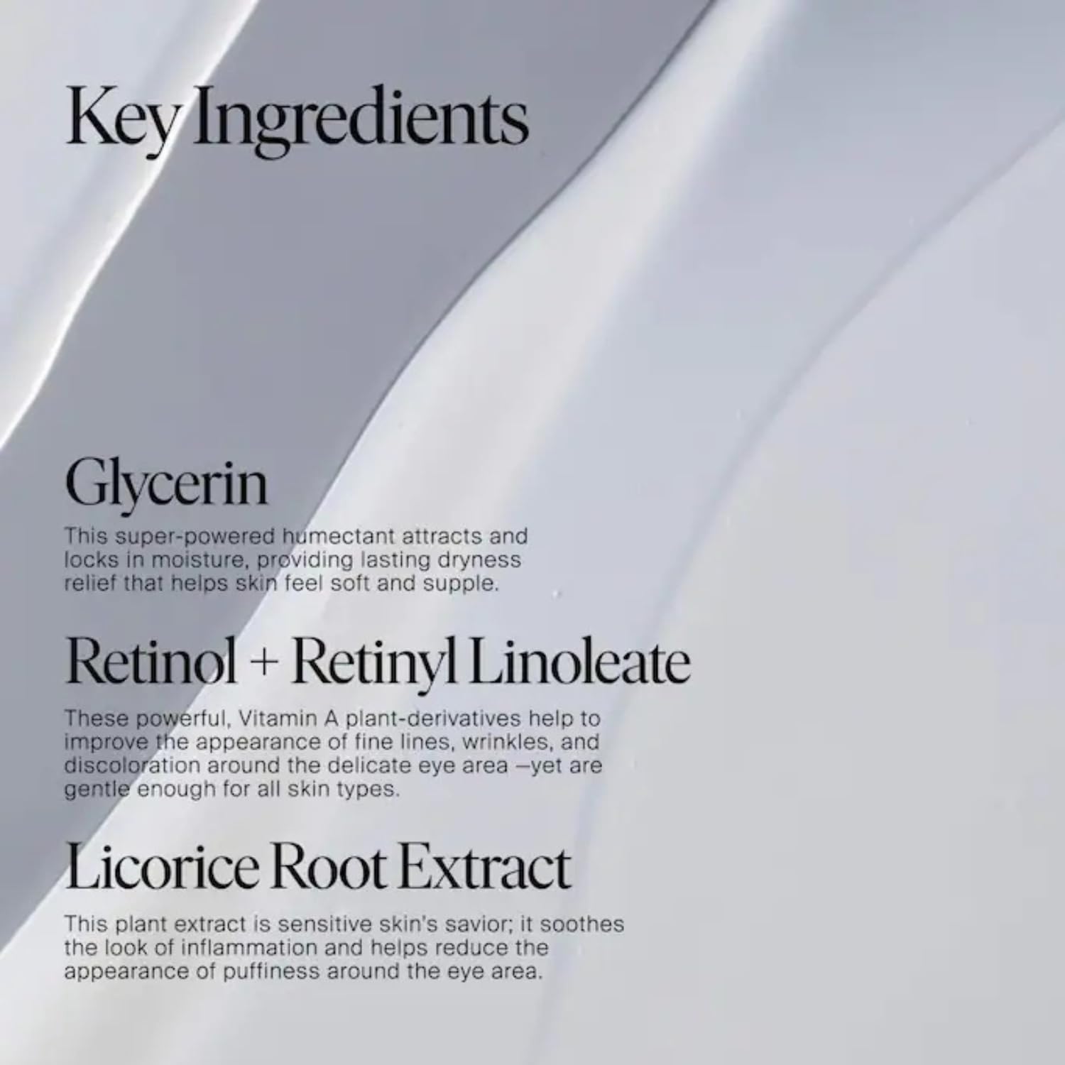 Gentle under-eye application demonstrating light patting and absorption