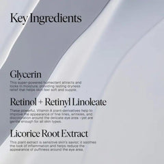 Gentle under-eye application demonstrating light patting and absorption