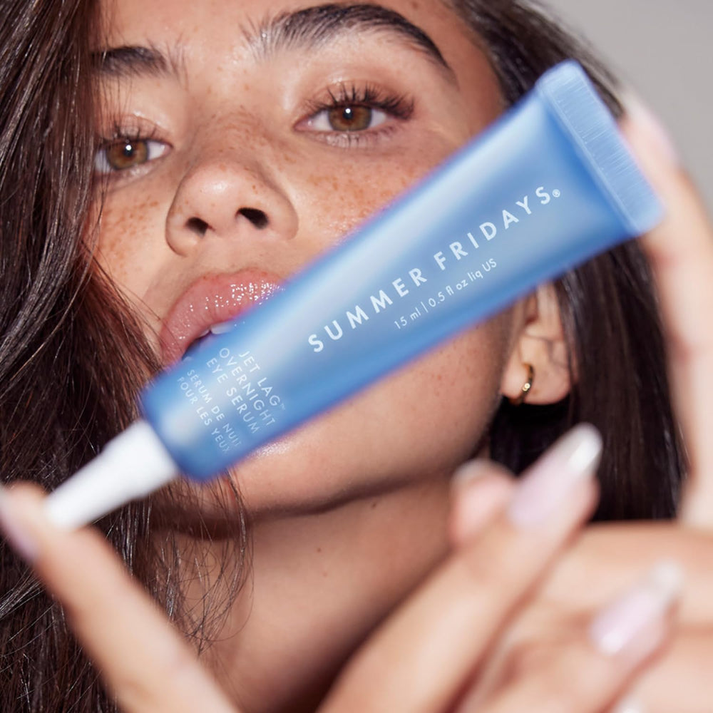 Fresh, awake-looking eyes after nightly use of Jet Lag Serum