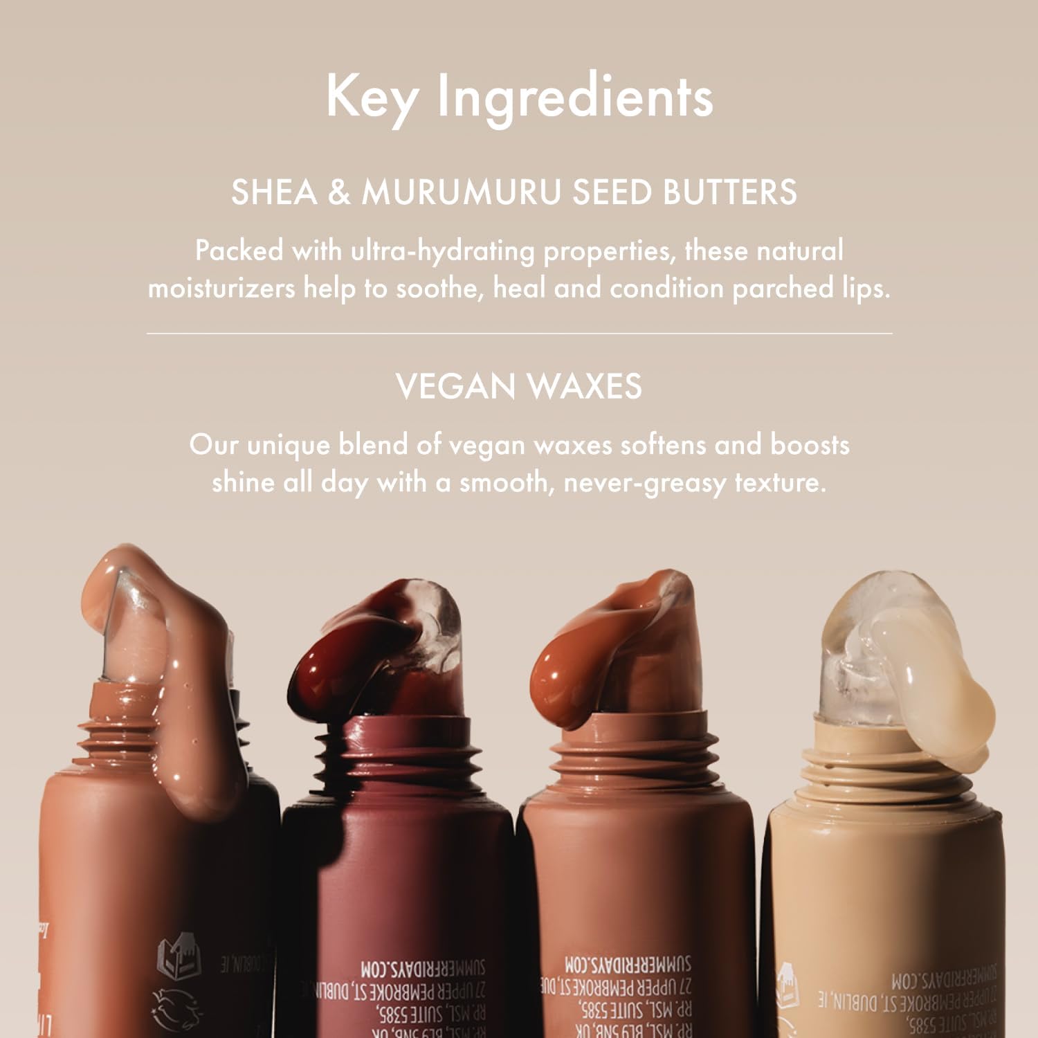 Summer Fridays lip balm texture appears silky with a non-greasy finish.