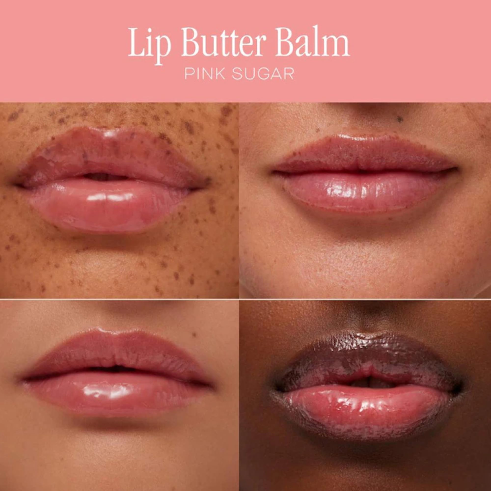 Close-up swatch from Summer Fridays lip butter collection