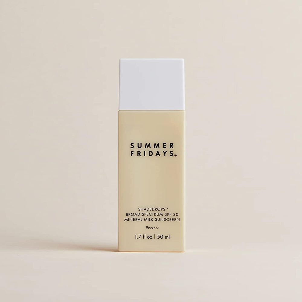 Summer Fridays ShadeDrops SPF 30 pump for easy, mess-free application.