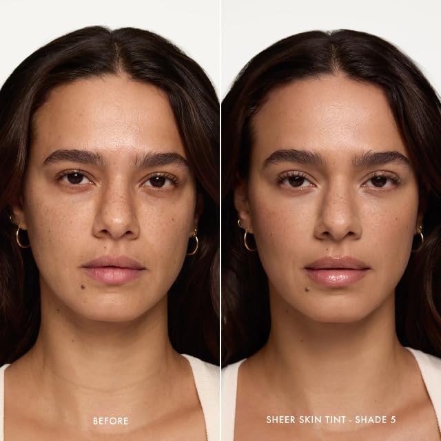 Application demo of Summer Fridays Sheer Skin Tint for an even, natural look.