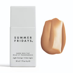 Summer Fridays Sheer Skin Tint bottle showing lightweight hydration and sheer coverage.