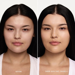 Summer Fridays Sheer Skin Tint applied on face for natural, luminous skin.
