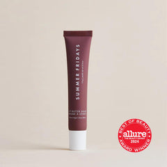 Packaging close-up highlights vegan formula and clean design of Summer Fridays balm.