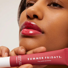 Summer Fridays vegan wax blend provides a smooth, non-greasy lip finish.