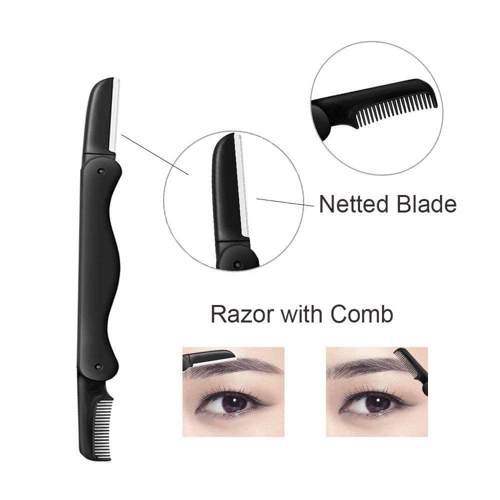 Summer Lemon Eyebrow Kit razor with comb shows safe, tidy brow shaping
