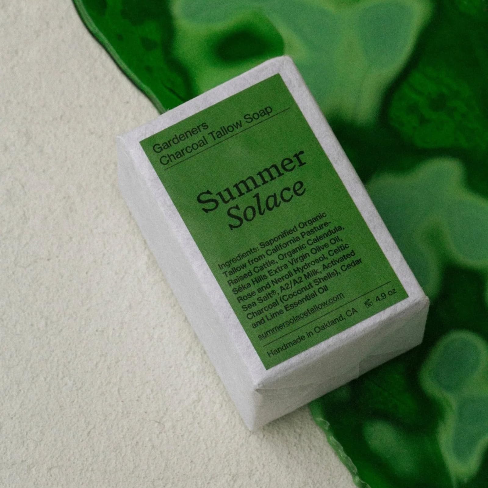 Summer Solace Tallow deep cleansing lather removes dirt and oils from daily tasks